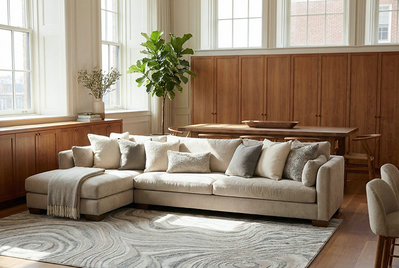 Tapete da Coleção Sharm em ambiente contemporâneo